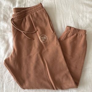 PINK Victoria’s Secret Large Toffee Brown Fleece Sweatpants